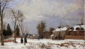 El camino de Versalles a Saint Germain Louveciennes efecto nieve 1872 Camille Pissarro